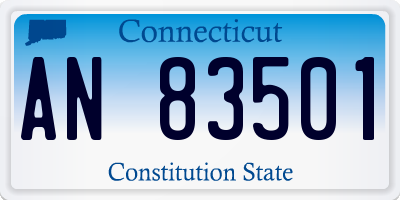 CT license plate AN83501