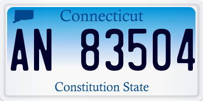 CT license plate AN83504