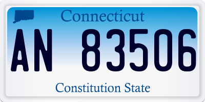 CT license plate AN83506
