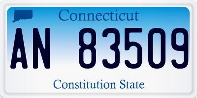 CT license plate AN83509