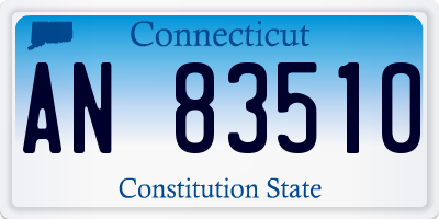 CT license plate AN83510