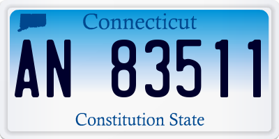 CT license plate AN83511