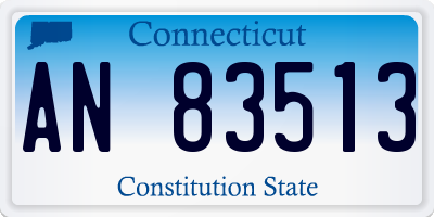 CT license plate AN83513