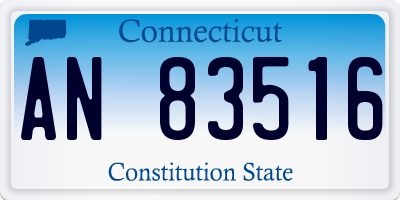 CT license plate AN83516