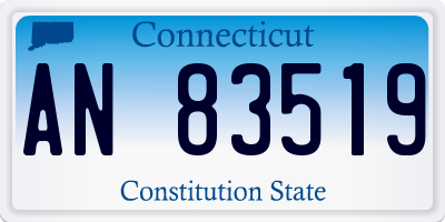 CT license plate AN83519