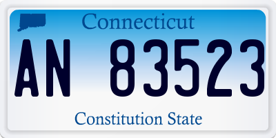 CT license plate AN83523