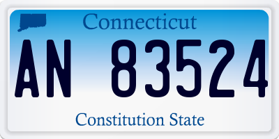 CT license plate AN83524