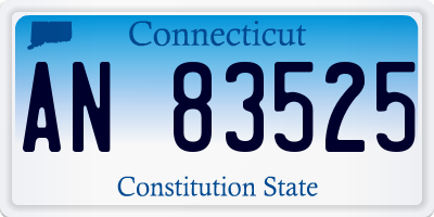 CT license plate AN83525
