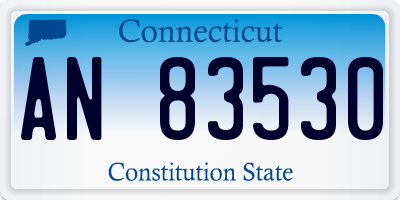 CT license plate AN83530