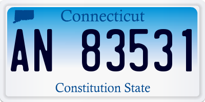 CT license plate AN83531