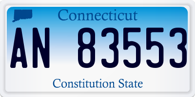 CT license plate AN83553
