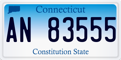 CT license plate AN83555