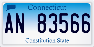 CT license plate AN83566