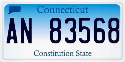 CT license plate AN83568