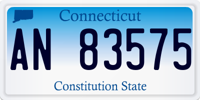 CT license plate AN83575