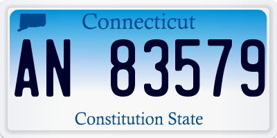 CT license plate AN83579