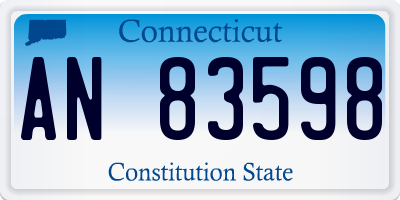 CT license plate AN83598