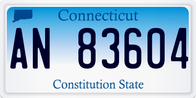 CT license plate AN83604