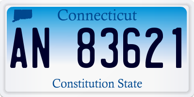 CT license plate AN83621