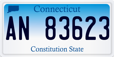 CT license plate AN83623