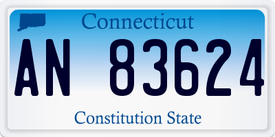 CT license plate AN83624