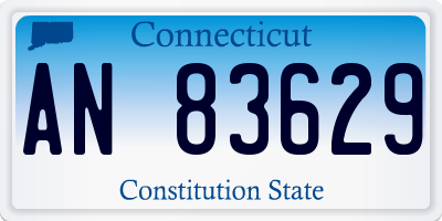 CT license plate AN83629