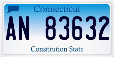 CT license plate AN83632
