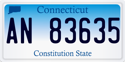 CT license plate AN83635
