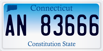 CT license plate AN83666