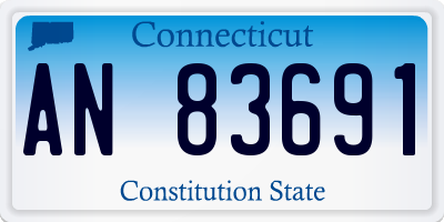 CT license plate AN83691