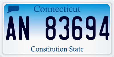 CT license plate AN83694