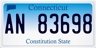 CT license plate AN83698