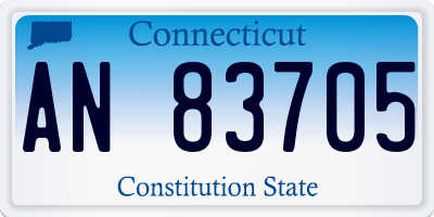 CT license plate AN83705