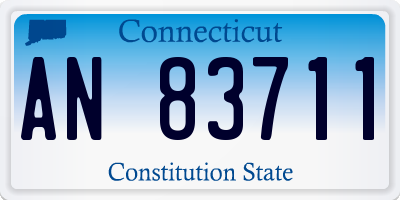 CT license plate AN83711