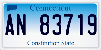 CT license plate AN83719