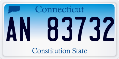CT license plate AN83732