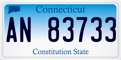 CT license plate AN83733