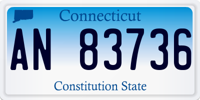 CT license plate AN83736