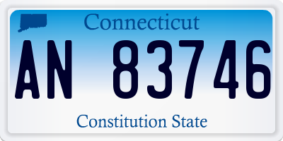 CT license plate AN83746