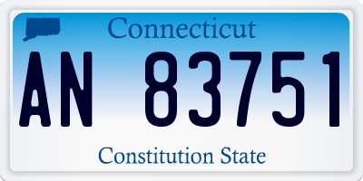 CT license plate AN83751