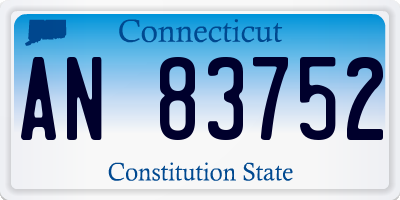 CT license plate AN83752