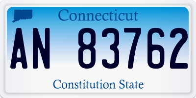 CT license plate AN83762