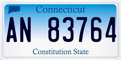 CT license plate AN83764