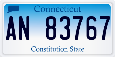 CT license plate AN83767