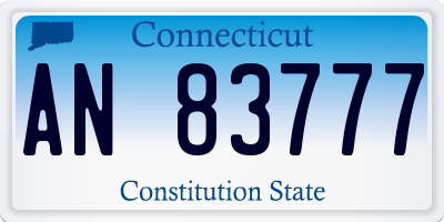 CT license plate AN83777