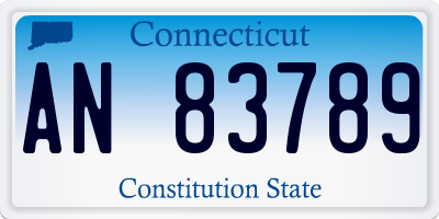 CT license plate AN83789