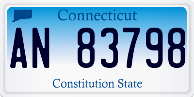 CT license plate AN83798