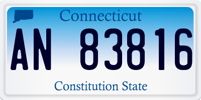 CT license plate AN83816