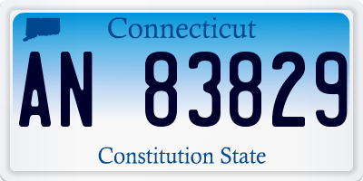 CT license plate AN83829