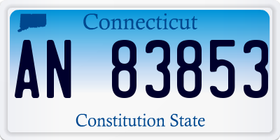 CT license plate AN83853